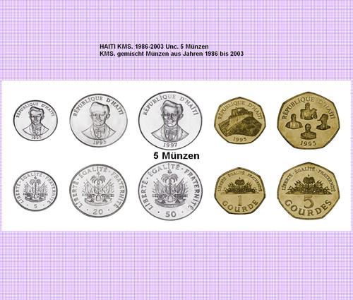 Haiti kms 1986 2003 unc - 1986-2003, 5